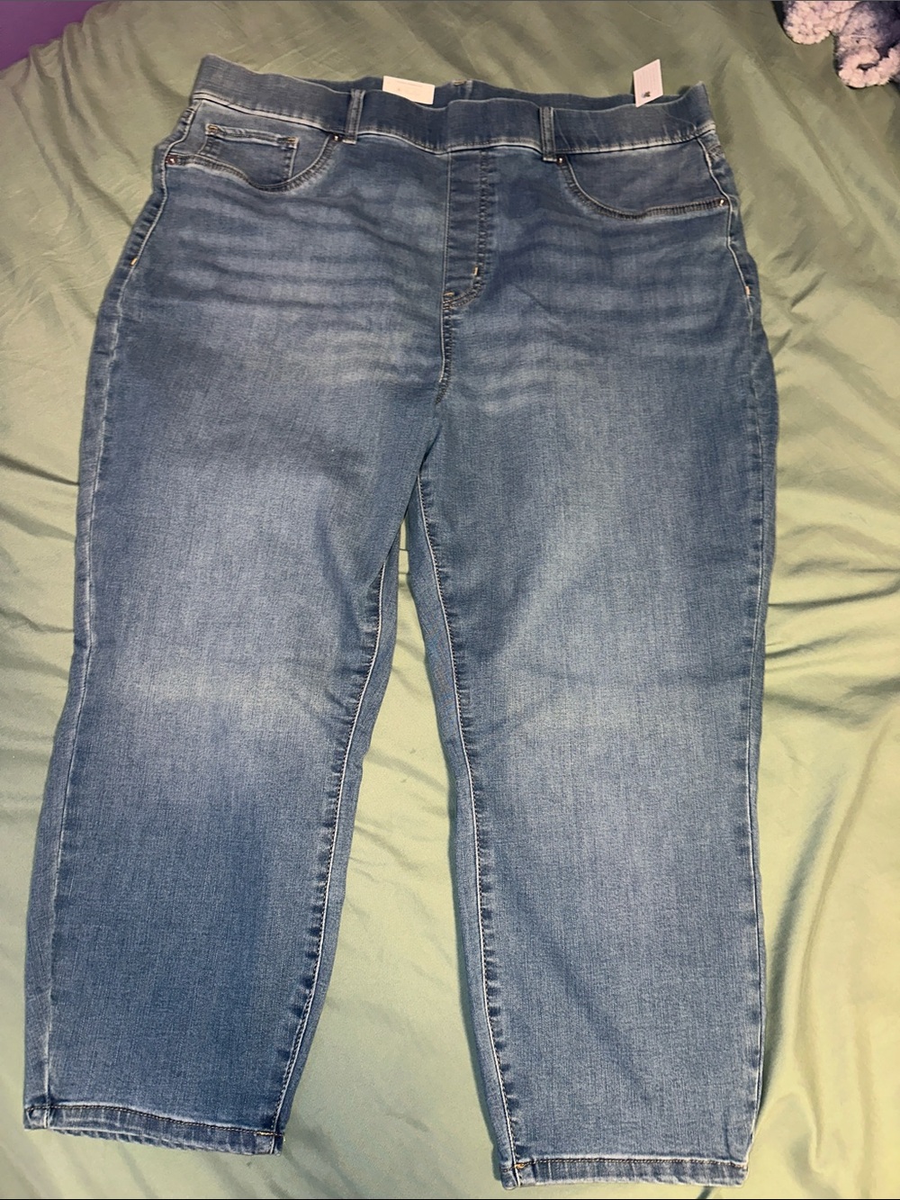 Time and Tru Light Blue Stretch Denim Leggings capris high rise leggings jegging
